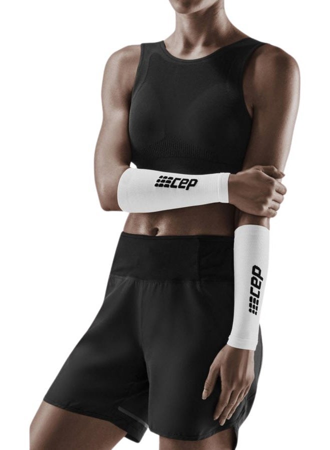 CEP (II, White/Black) - Forearm Support Compression Sleeves, Men & Women - Forearm Sleeves (Pair) - Image 2