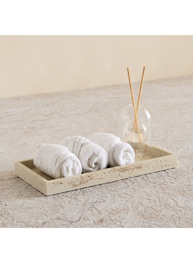 Home Box صينية من الترافرتين - بيضاء - Image 1