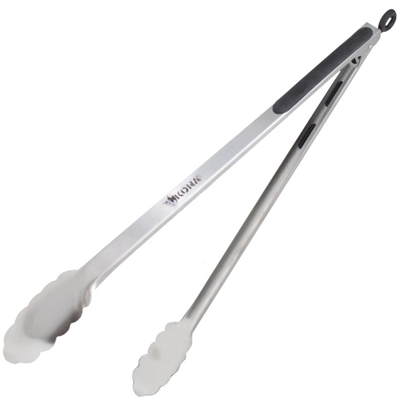 Kona Premium StainlessSteel Locking Grill Tongs 18 inch Sturdy Heavy Duty Tongs  Great for Cooking Grilling and Barbecue BBQ