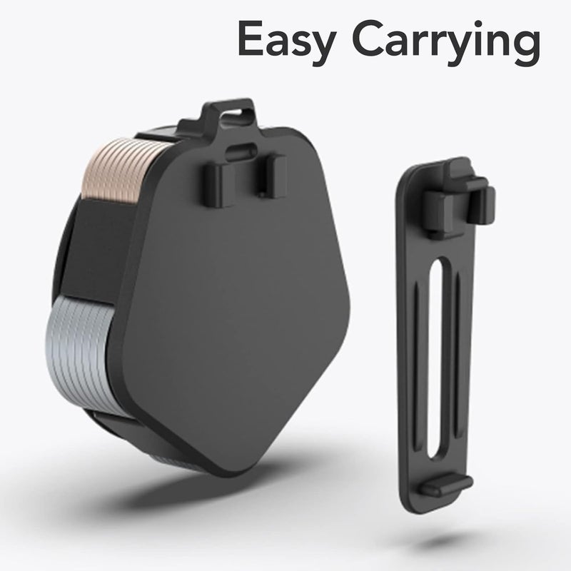 كلاراكو حامل عملات معدنية، 5 شبكات من بلاستيك ABS سعة كبيرة مقاوم للتآكل تصميم متين بمشبك حافظة عملات معدنية خفيفة الوزن سهلة الحمل موزع عملات معدنية للنيكل والبنسات والدايمات والربع - Image 4