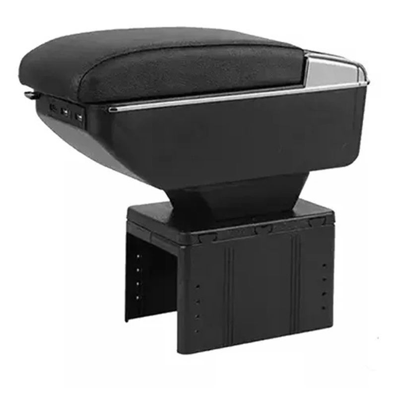 Ultra Fiber Leather Car Storage Armrest Box: 7 USB Ports, Dual Compartments, Anti-Pressure Wear-Resistant, Adjustable Panel, Hidden Cup Holder for Car Interior Organization - Image 1