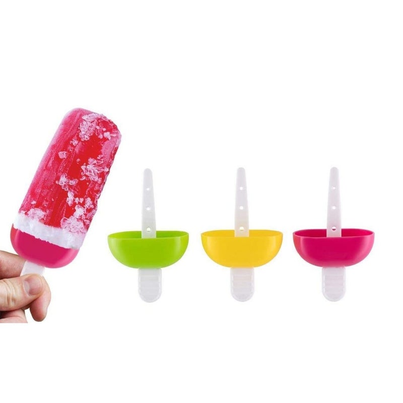 RENARSH Plastic Reusable Popsicle Molds Ice Pop Makers Ice Pop Molds Kulfi Maker Mould, Candy Maker Plastic Popsicle Mold, Kids Ice Cream Tray Holder (Set of 6) (6 Mold Model-3, Multicolor) - Image 2