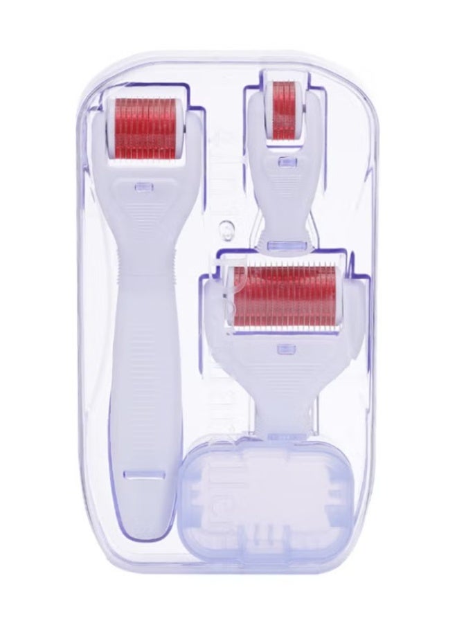 ديرما رولر طقم ديرما رولر 4 في 1 بإبر تيتانيوم دقيقة مع علبة سفر – أداة تجديد البشرة لمكافحة علامات التقدم في السن، آثار حب الشباب والعناية بالمسام - Image 5