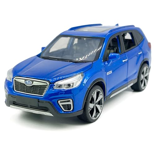 VIIGER 130 Scale 2021 Forester eBoxer SUV Model Toy Car Metal Diecast Toy Vehicle Doors Open Light Sound Pull Back Toys for Boys Kids Gifts Men Collection Home Office Dcor Blue - Image 1