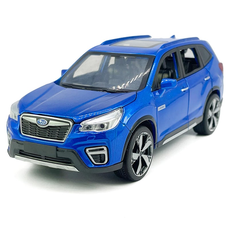 VIIGER 130 Scale 2021 Forester eBoxer SUV Model Toy Car Metal Diecast Toy Vehicle Doors Open Light Sound Pull Back Toys for Boys Kids Gifts Men Collection Home Office Dcor Blue - Image 3