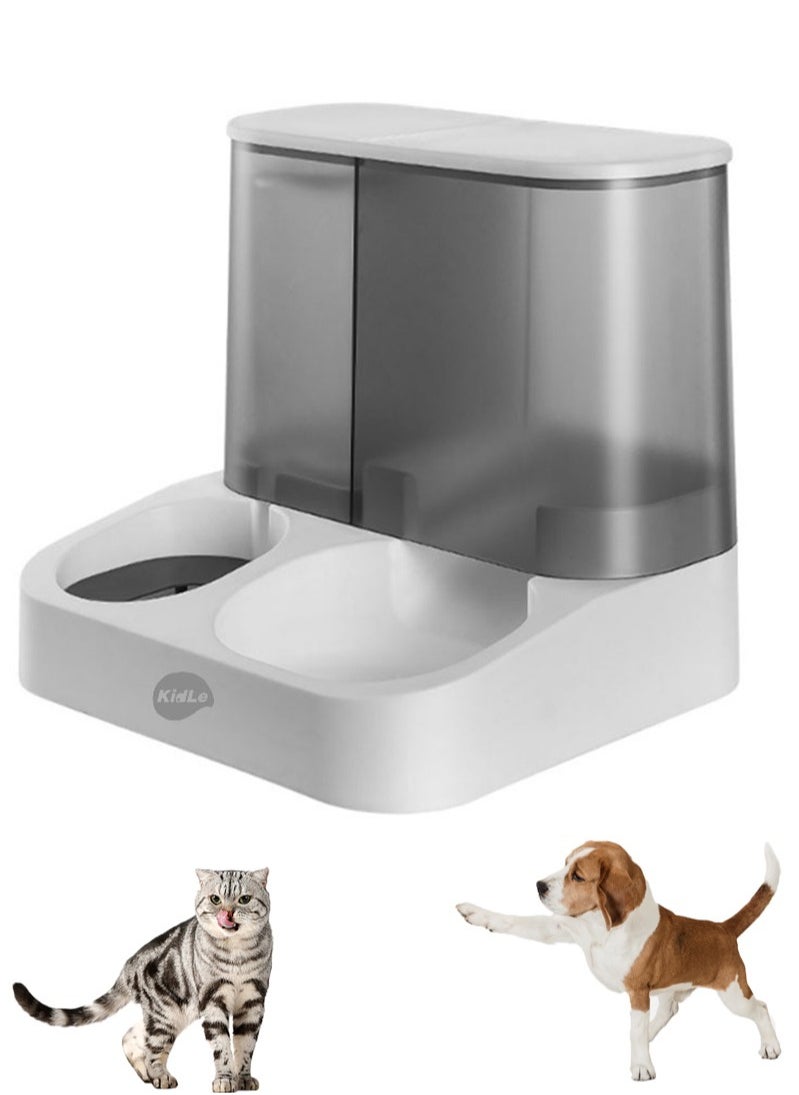 Kidle Pet Automatic Drinking Water Feeder Integrated 2.8l Large Capacity Transparent Visual Grain Storage Bowl  - Image 1