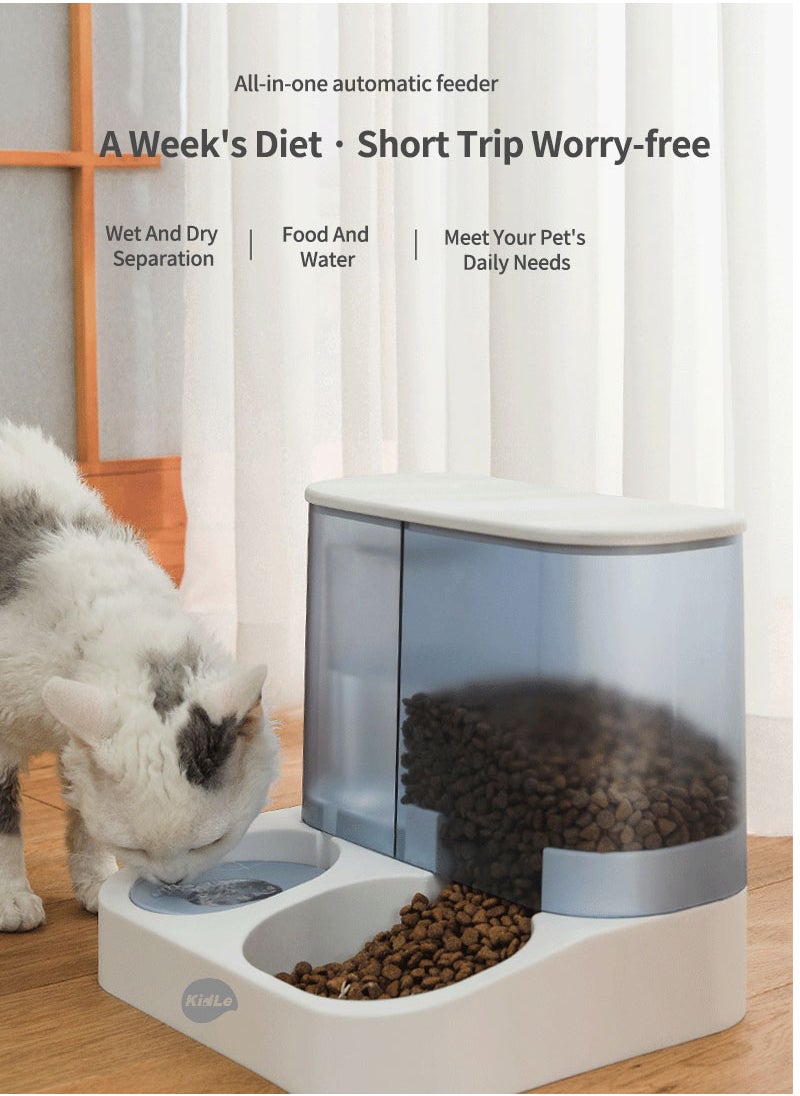 Kidle Pet Automatic Drinking Water Feeder Integrated 2.8l Large Capacity Transparent Visual Grain Storage Bowl  - Image 5
