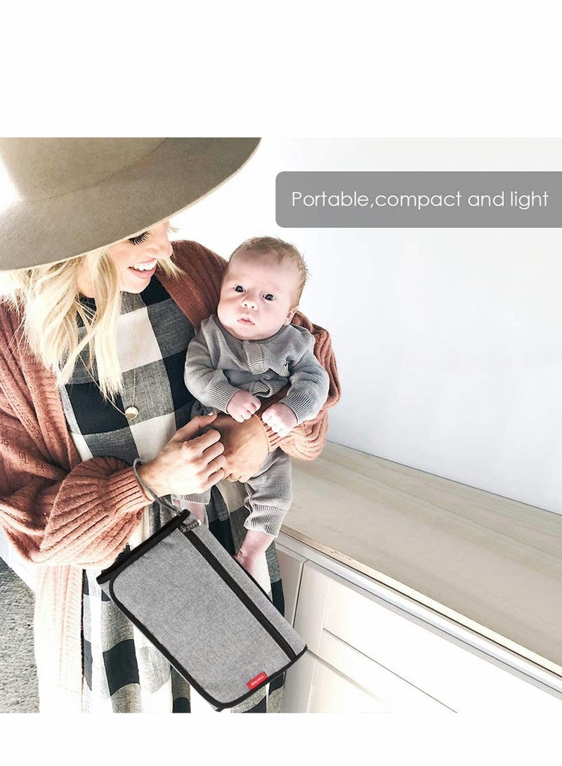 سيوسي Baby Changing Pad, Portable Changing Pad for Baby Diaper Bag or Changing Table Pad, One-Hand Diaper Change Pad, Baby Shower Gifts, Newborn Baby Essentials, Unisex Baby Stuff - Image 2