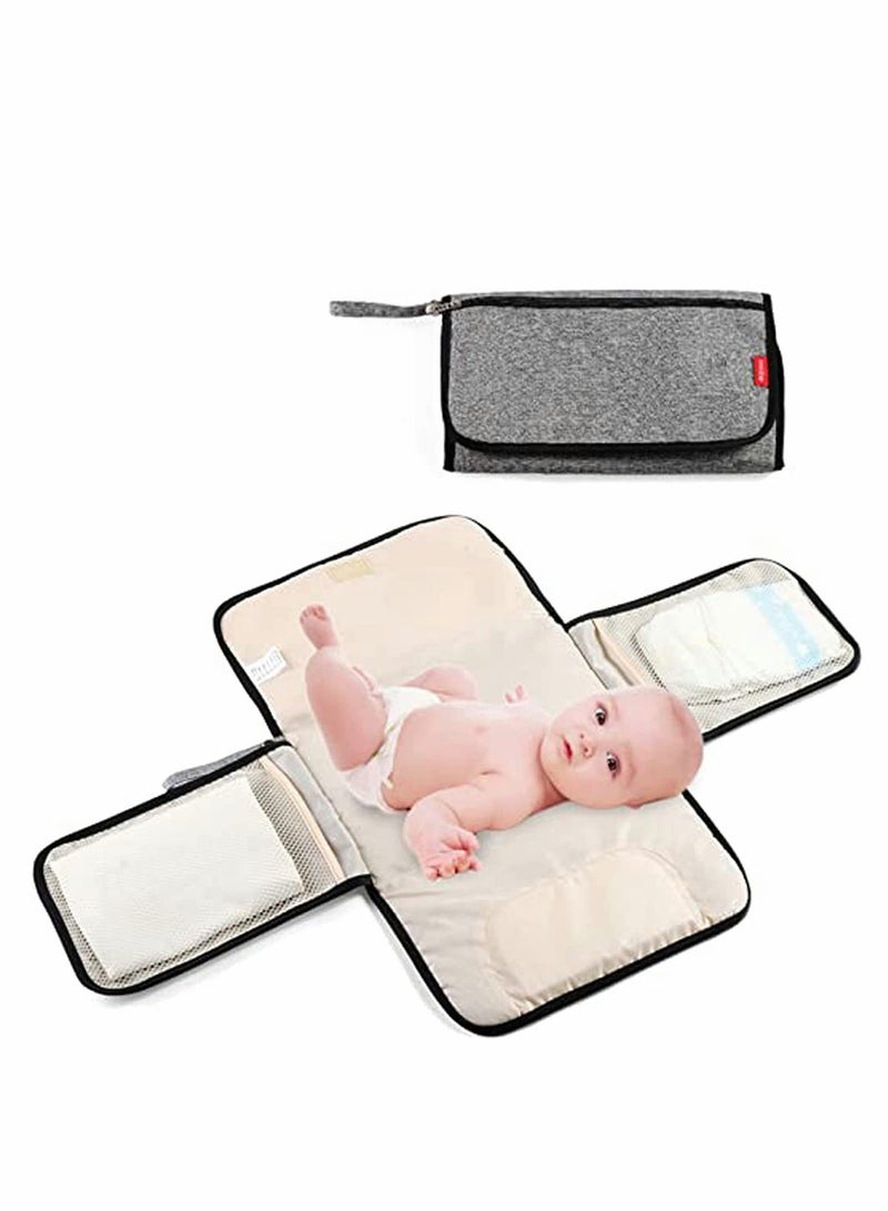 سيوسي Baby Changing Pad, Portable Changing Pad for Baby Diaper Bag or Changing Table Pad, One-Hand Diaper Change Pad, Baby Shower Gifts, Newborn Baby Essentials, Unisex Baby Stuff - Image 1