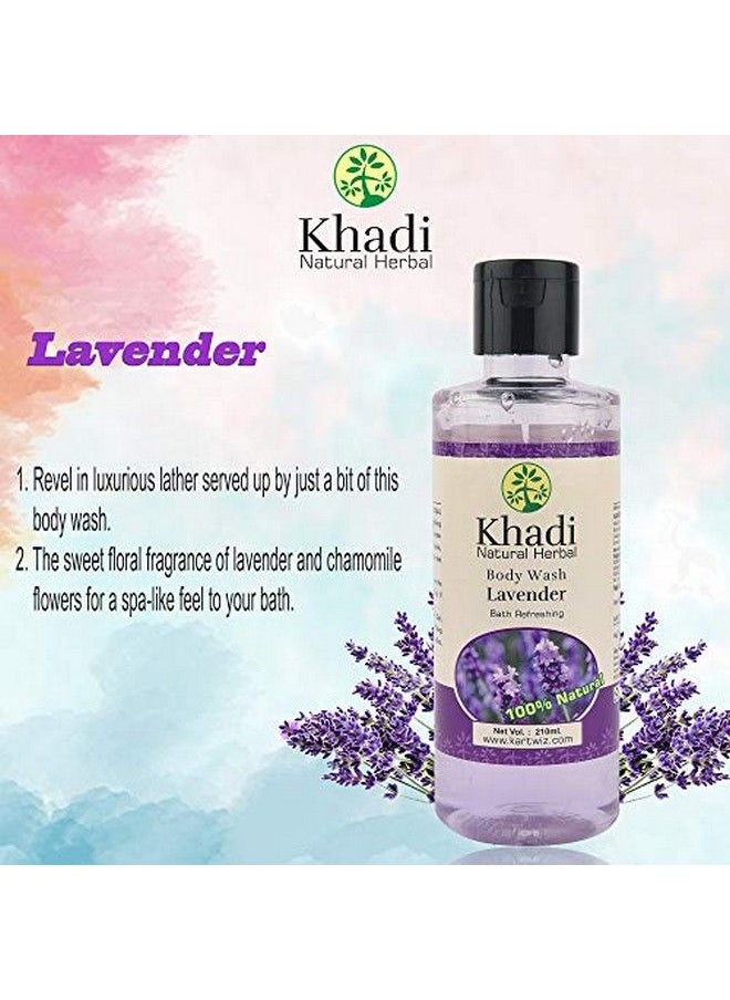 Khadi Natural Herbal Natural Herbal Body Wash (Lavender And Ylang Ylang) 420 Ml  - Image 4
