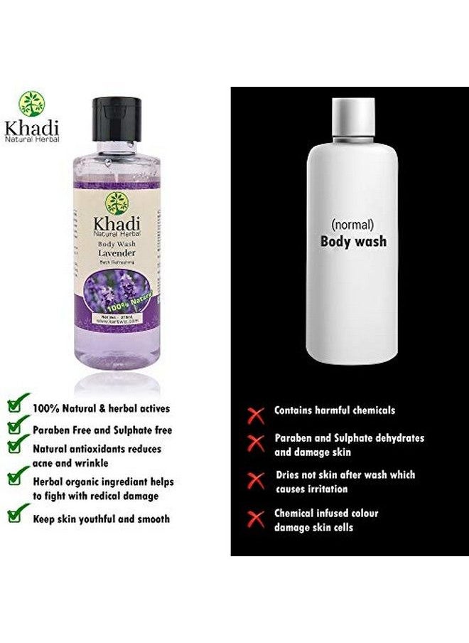 Khadi Natural Herbal Natural Herbal Body Wash (Lavender And Ylang Ylang) 420 Ml  - Image 5