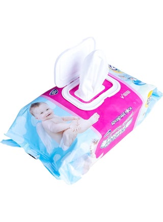 مناديل مبللة Ultra Compact Angels – منديل بعبوة اقتصادية عملية 120 قطعه– تنظيف لطيف وآمن للبشرة الحساسة للأطفال والكبار – خالية من الكحول واللانولين بتركيبة مرطبة وانتعاش يدوم