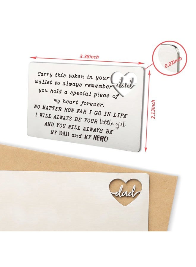 YODOCAMP Dad Gifts From Daughter, Dad Engraved Wallet Card Inserts, Birthday Father's Day Thanksgiving Christmas Valentines Gifts Card for Dad Father Papa - Image 5