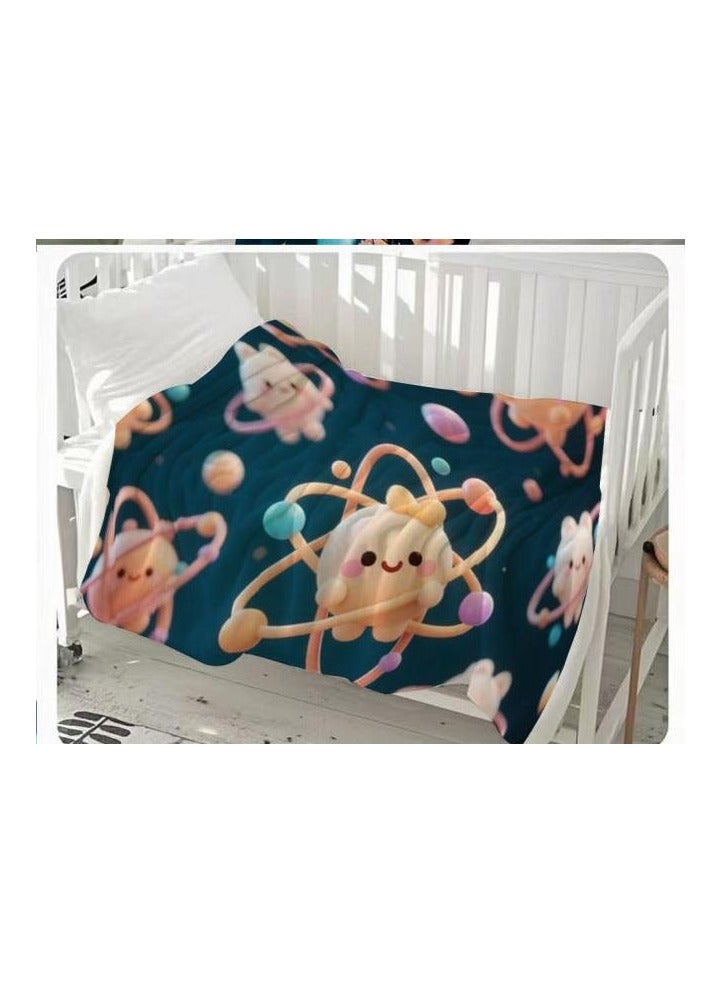 general Flannel thin blanket (warm and comfortable, suitable for sleep, gaming, dust removal and sandproof) 150cm*200cm - 654 - Image 1