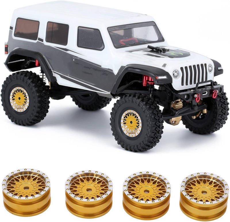 1/24 Wheel Hub, Aluminum Alloy Wheel Hub Easy Disassembly for AXIAL SCX24 Vehicles(Gold) - Image 5