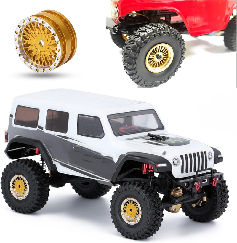 1/24 Wheel Hub, Aluminum Alloy Wheel Hub Easy Disassembly for AXIAL SCX24 Vehicles(Gold) - Image 3