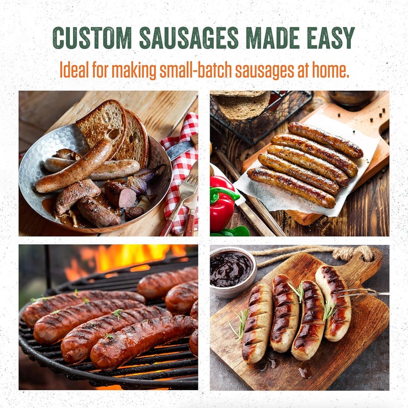 LEM LEM 3 Lb Tinned Sausage Stuffer with Stainless Steel Stuffing Tubes  - Image 5