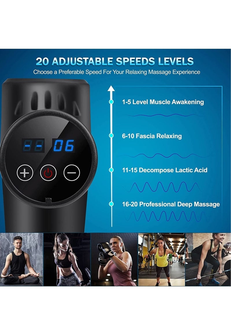 Electric Muscle Relaxation Massage Home Fitness Equipment Adjustable Vibrating Speed with 6 Massage Heads - Image 5