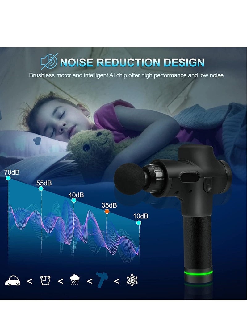 Electric Muscle Relaxation Massage Home Fitness Equipment Adjustable Vibrating Speed with 6 Massage Heads - Image 4