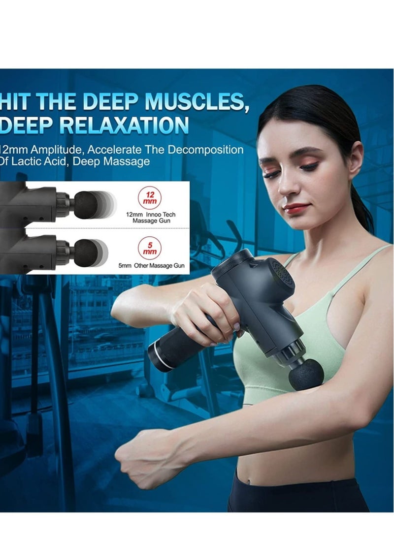 Electric Muscle Relaxation Massage Home Fitness Equipment Adjustable Vibrating Speed with 6 Massage Heads - Image 2