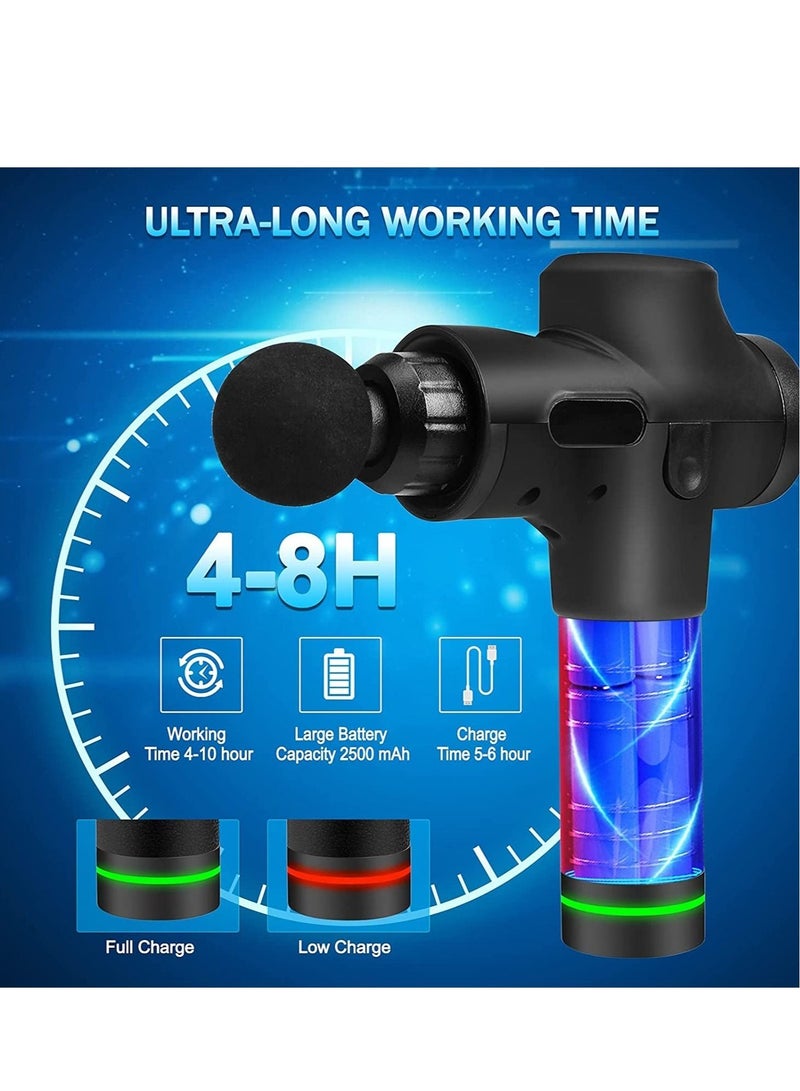 Electric Muscle Relaxation Massage Home Fitness Equipment Adjustable Vibrating Speed with 6 Massage Heads - Image 3