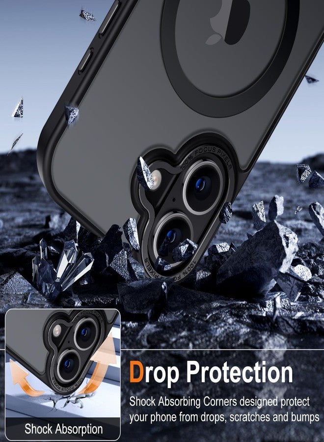 Hython Case for iPhone 16 Case Magnetic Translucent Matte Phone Cases 6.1" [Compatible with MagSafe] Thin Slim Fit Shockproof Bumper Hard Protective Cover for Women Men Girls, Frosted Black - Image 5