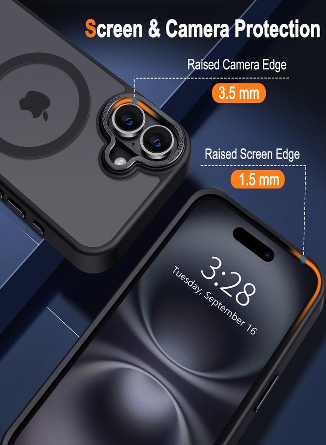 Hython Case for iPhone 16 Case Magnetic Translucent Matte Phone Cases 6.1" [Compatible with MagSafe] Thin Slim Fit Shockproof Bumper Hard Protective Cover for Women Men Girls, Frosted Black - Image 4