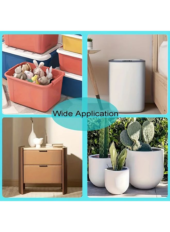 1 مجموعة 12 قطعة عجلات كاستر عالمية ذاتية اللصق من الفولاذ المقاوم للصدأ المصقول كرات دوارة مصنوعة من ABS متين عجلات صغيرة صامتة متينة للاستخدام الثقيل - Image 5