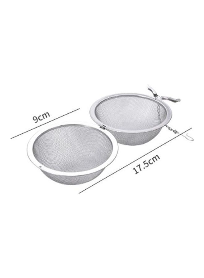 Loquat Sphere Locking Tea Infuser Silver 17.5x9x4.5cm  - Image 1