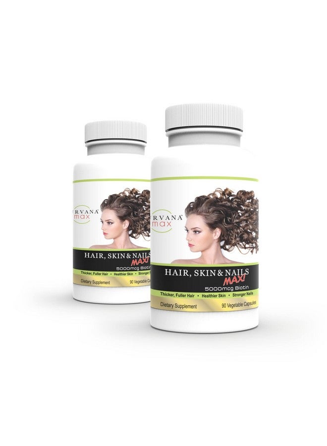 wellgenix كبسولات فيتامين ويلجينيكس بروفانا ماكس للشعر والبشرة والأظافر، قوة مزدوجة من البيوتين 5000 ميكروغرام، جذر فوي-تي، فيتامين أ و ب، حمض الفوليك (عبوتان) - Image 1