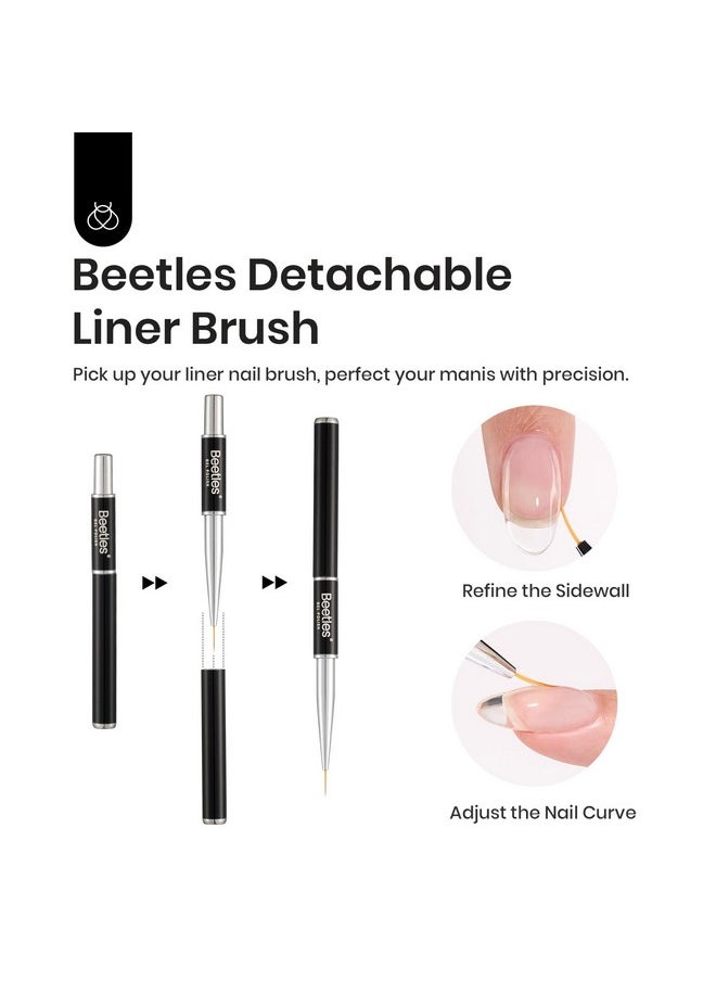 beetles Gel Polish - Beetles Builder Gel for Nails: 15ml Gel Polish Low Heat Clear 7 in 1 Builder Strengthener Gel with Detachable Liner Nail Brush for Structure Gel and Nails Art Design Valentines Day Gifts for Her - Image 1