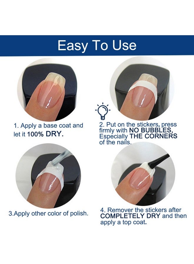 تايلامي ملصقات أظافر مانيكير فرنسية من TailaiMei، 36 ورقة، 1368 قطعة، 3 تصاميم، أطراف أظافر ذاتية اللصق، أدلة لتزيين الأظافر بنفسك، أدوات استنسل (3 تصميمات على شكل قمر، 36 ورقة) - Image 4