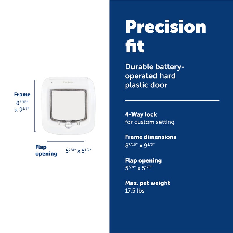 PetSafe Microchip Cat Door, Exterior or Interior Pet Door - Multi-User RFID Access Up to 40 Pets, 4-Way Locking, Weatherproof, DIY Easy Install, Hardware Kit; Privacy for Cat Litter Box or Pet Feeder - Image 3