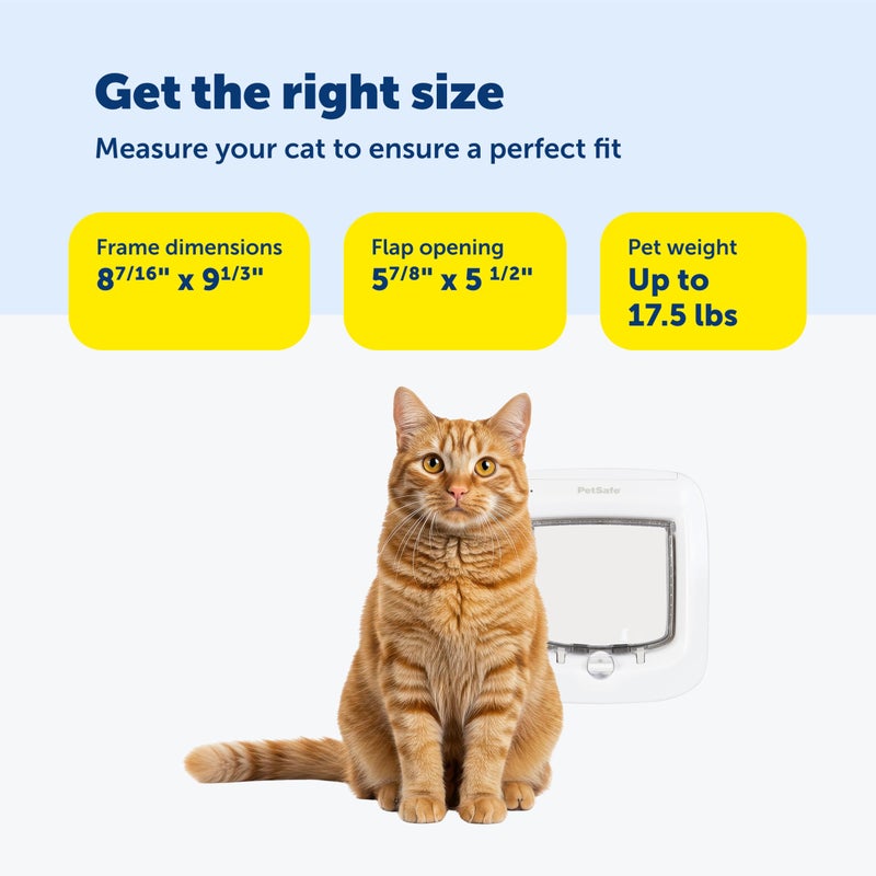 PetSafe Microchip Cat Door, Exterior or Interior Pet Door - Multi-User RFID Access Up to 40 Pets, 4-Way Locking, Weatherproof, DIY Easy Install, Hardware Kit; Privacy for Cat Litter Box or Pet Feeder - Image 4