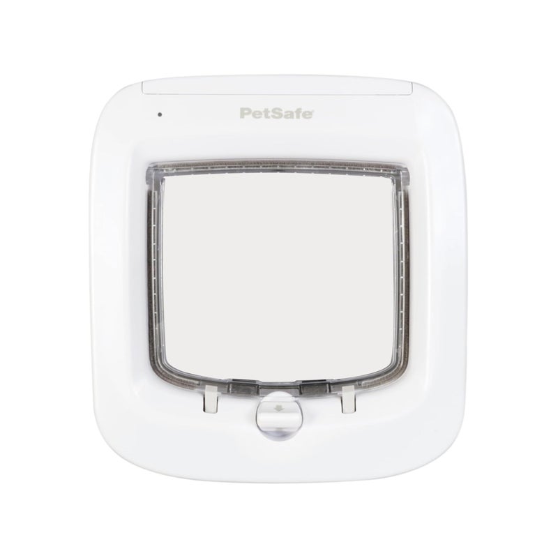 PetSafe Microchip Cat Door, Exterior or Interior Pet Door - Multi-User RFID Access Up to 40 Pets, 4-Way Locking, Weatherproof, DIY Easy Install, Hardware Kit; Privacy for Cat Litter Box or Pet Feeder - Image 1