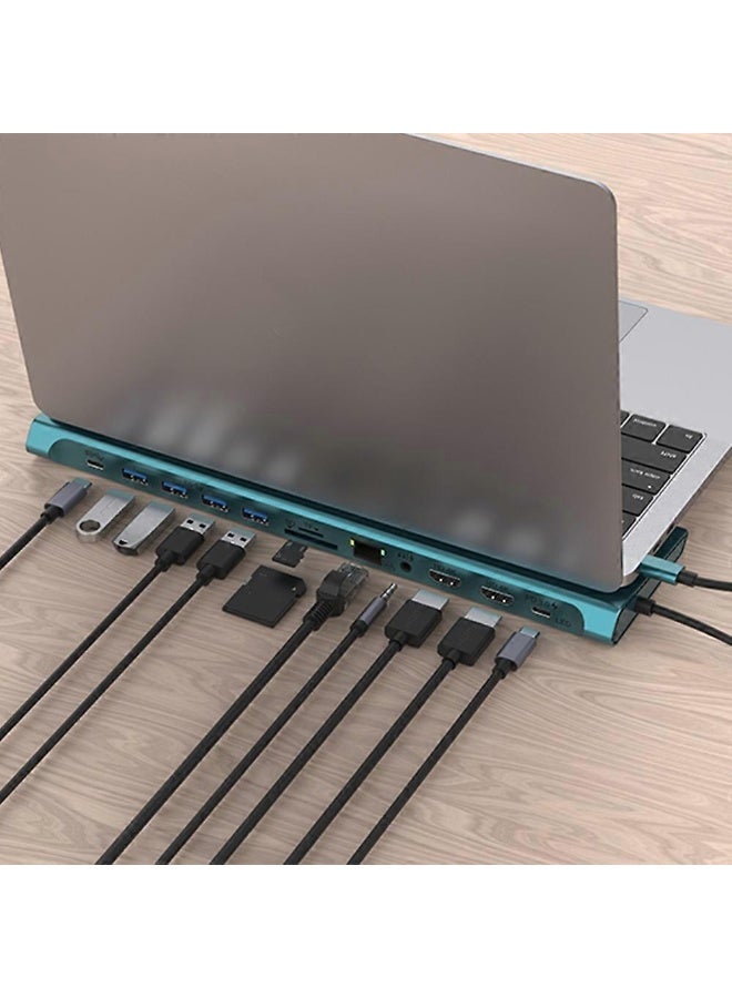 ONTEN 9199 12-in-1 USB-C Hub For Laptop Dual HDMI 4K Multi-Function Docking Station Ethernet SD Card - Image 5