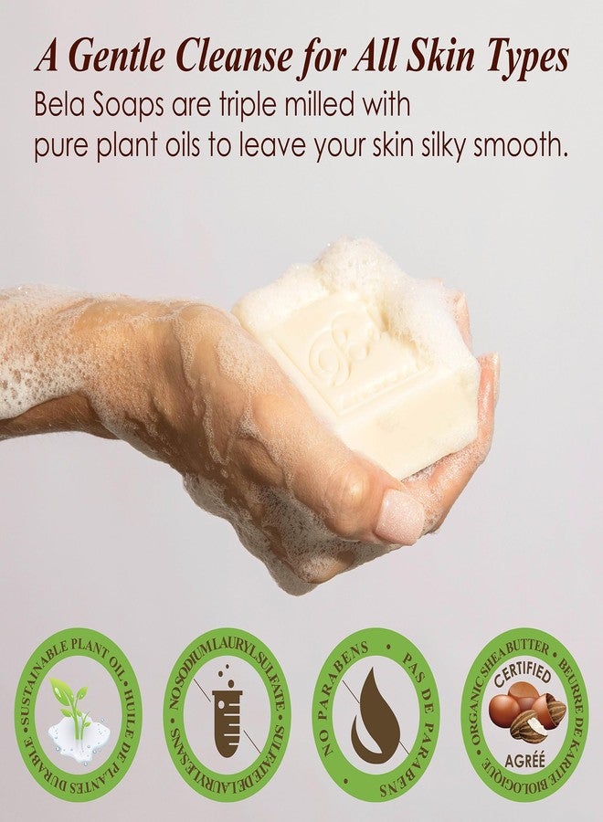 BELA Extra Creamy Goat Milk Soap 3.3 OZ Pack of 6, Long Lasting French Triple Milled Bar Soap Enriched with Organic Shea Butter, Hand, Face and Body Wash Bar, Made in Australia - Image 3