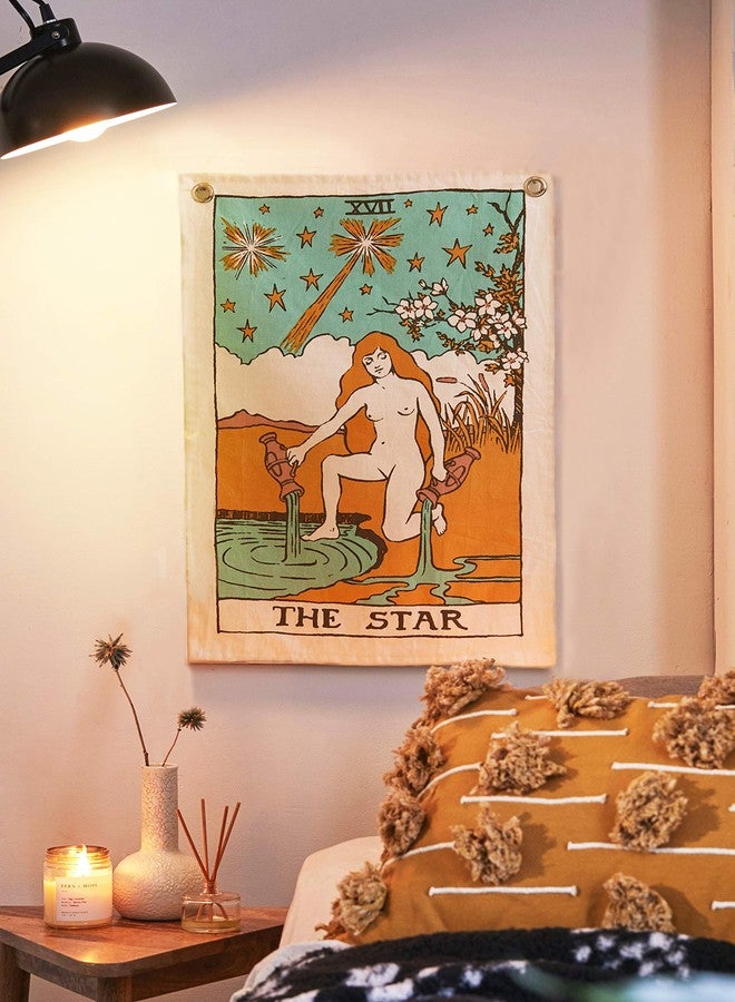 SheetKart Tarot Flag Tapestry - Hand Made Cotton Printed Wall Hanging Tapestries Wall Décor Art (The Star, 20 x 16 Inches) - Image 3