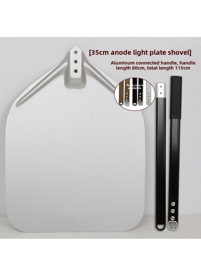 Generic - Daily Use Kitchen Utensils/pizza Shovel/pizza Shovel Stainless Steel Pizza Cutter Handle For Easy Slicing Serving-Specifications:35cm Anode Non-porous Shovel +80cm Connecting Alloy Handle With Carton - Image 1