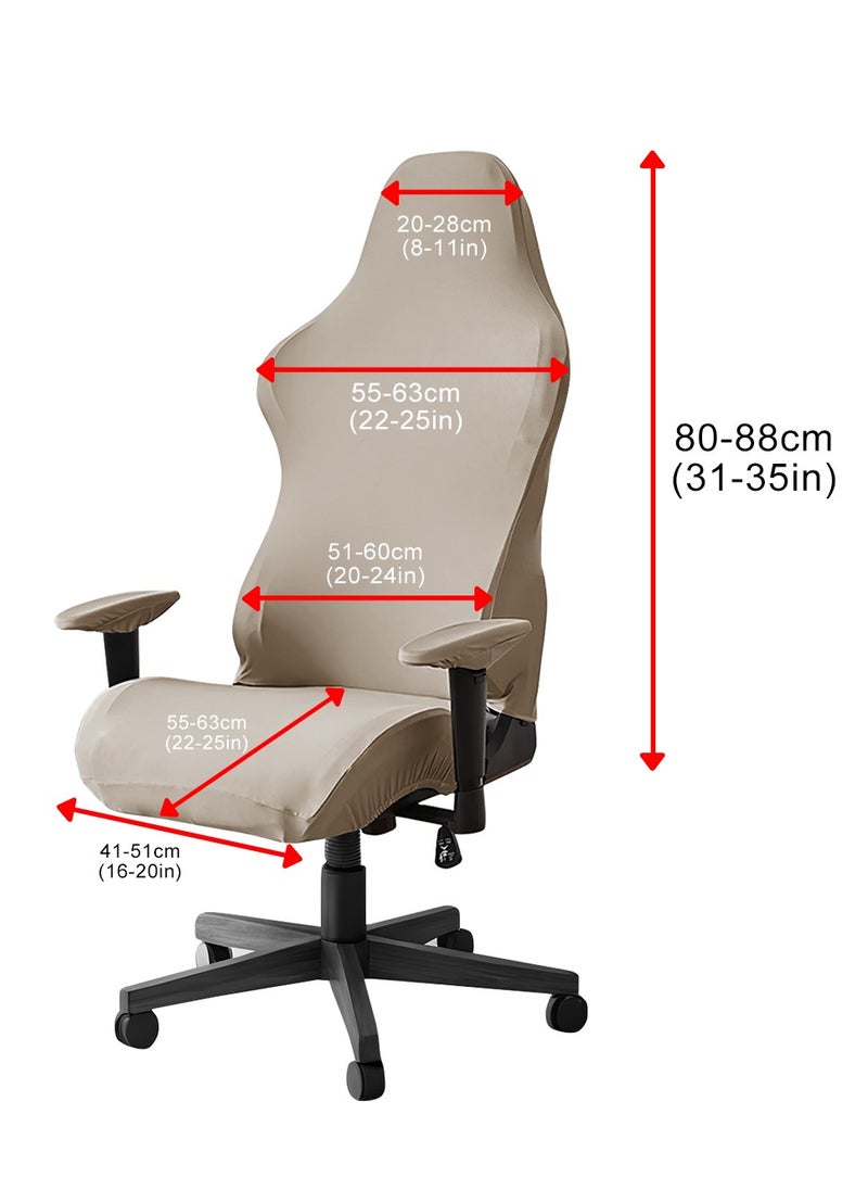 DUNISO Gaming Chair Covers Stretch Washable Computer Chair Slipcovers for Armchair, Swivel Chair, Reclining Racing Gaming Chair,Computer boss Chair ( Light brown)  - Image 3