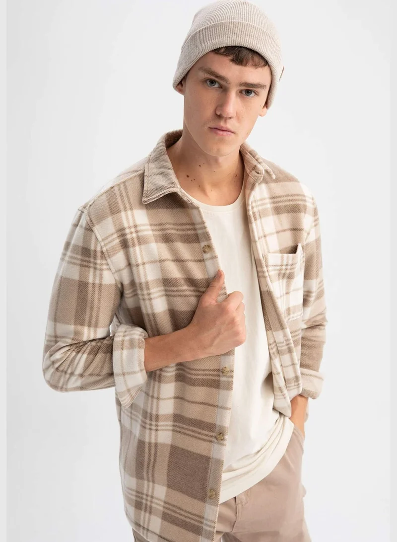 DeFacto Regular Fit Long Sleeve Check Patterned Shirt