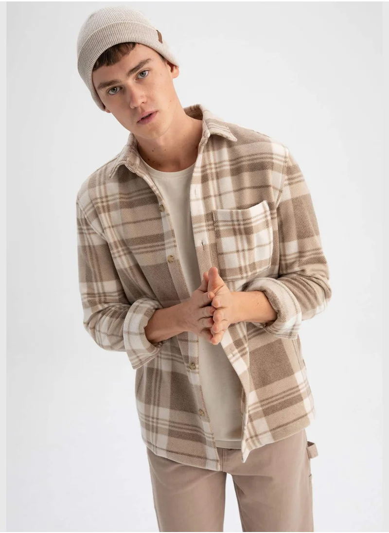 DeFacto Regular Fit Long Sleeve Check Patterned Shirt