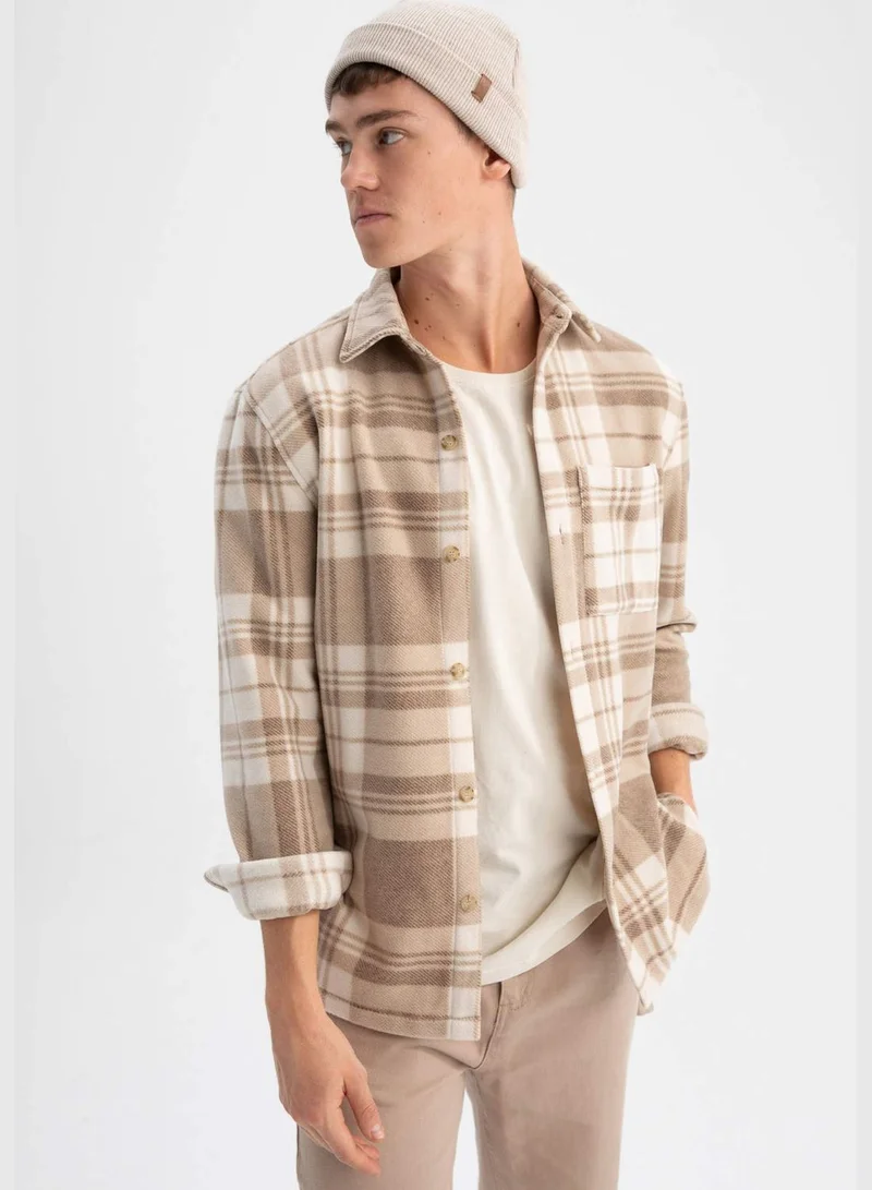 DeFacto Regular Fit Long Sleeve Check Patterned Shirt