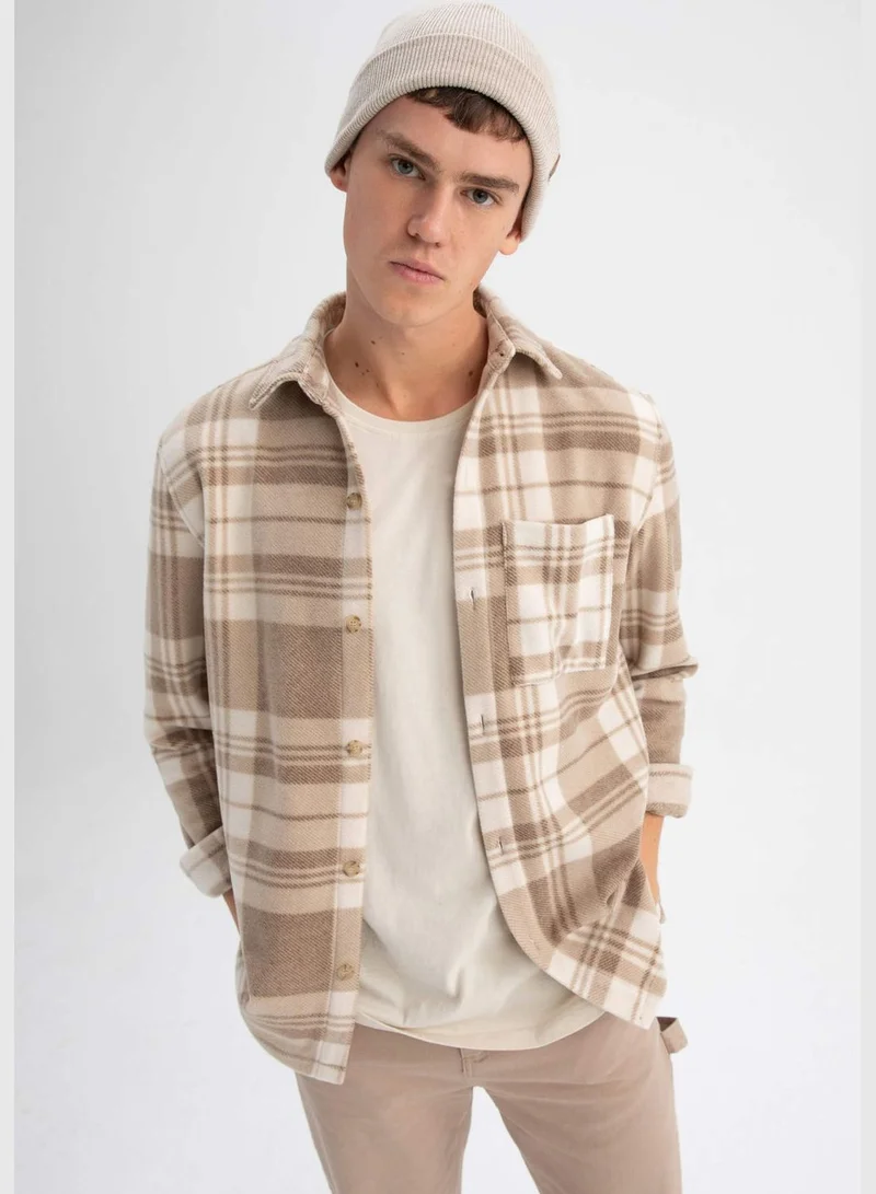 DeFacto Regular Fit Long Sleeve Check Patterned Shirt