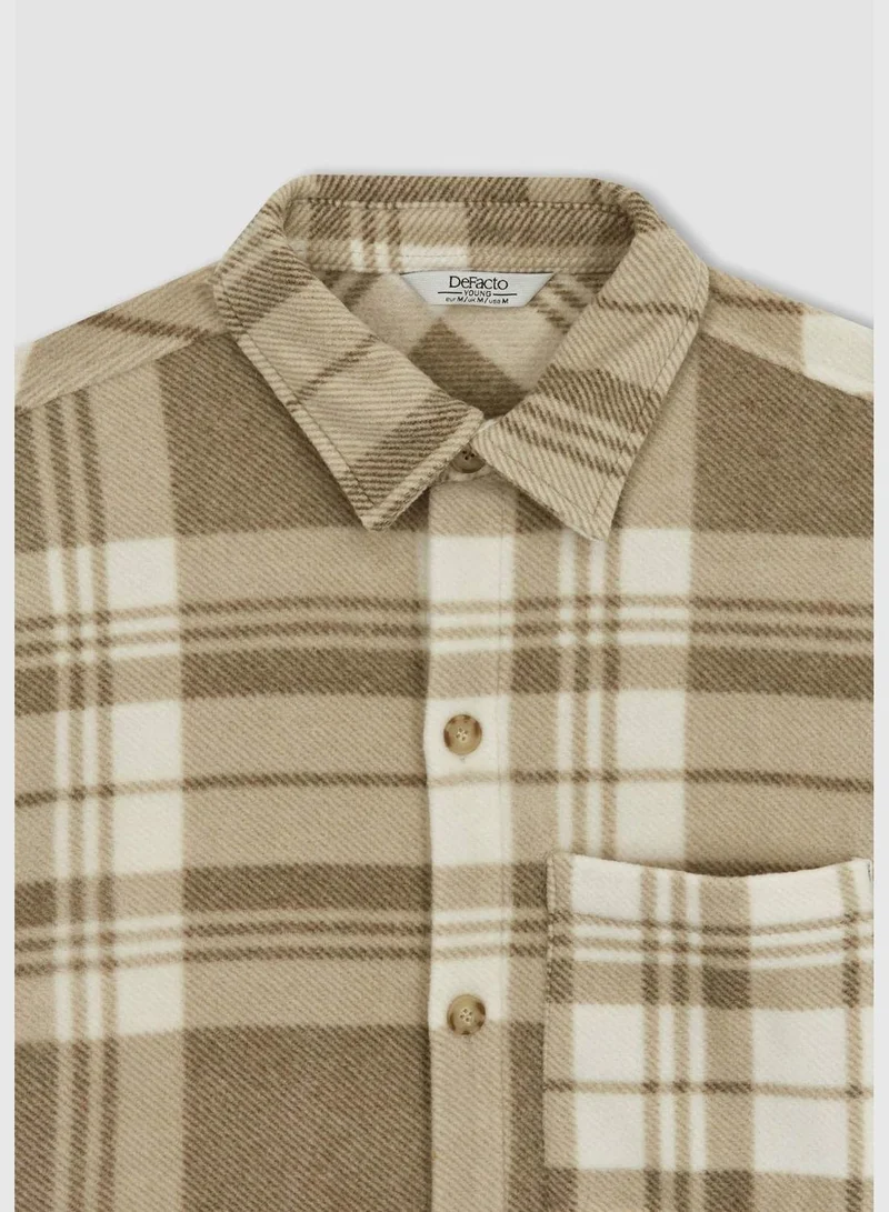 DeFacto Regular Fit Long Sleeve Check Patterned Shirt