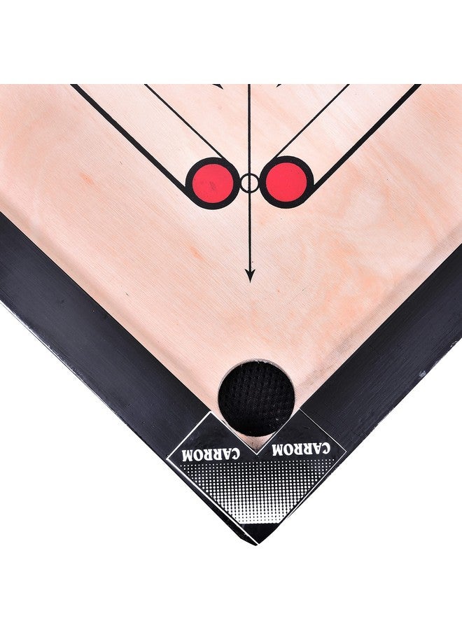 DAYSTAR Carrom 26 Inch Carrom Board Water Proof Polish Full Size with Wooden Coins Free and Striker Powder (Medium Size 26 inch Full Set), brown - Image 4