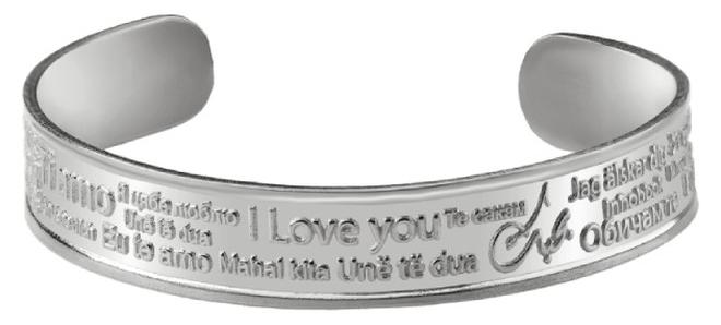 BTC 50g Silver Bangle - Love