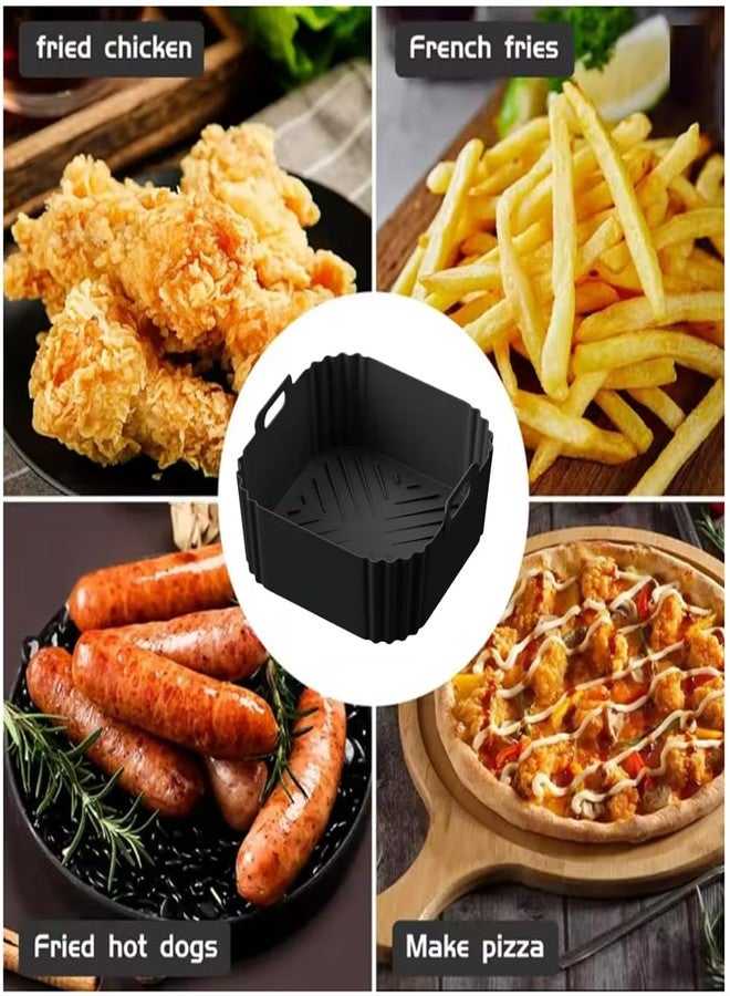 إنيج ملحقات مقلاة هوائية AF180 لفرن Ninja Foodi ذي الدرج المزدوج AF140 و180 وAF141 وAF181 (المملكة المتحدة)، قالب سيليكون لمقلاة Ninja الهوائية الساخنة AF140 (الاتحاد الأوروبي) للفرن والميكروويف، لفرن Philips NA230 COSORI سعة 5.5 لتر - Image 4