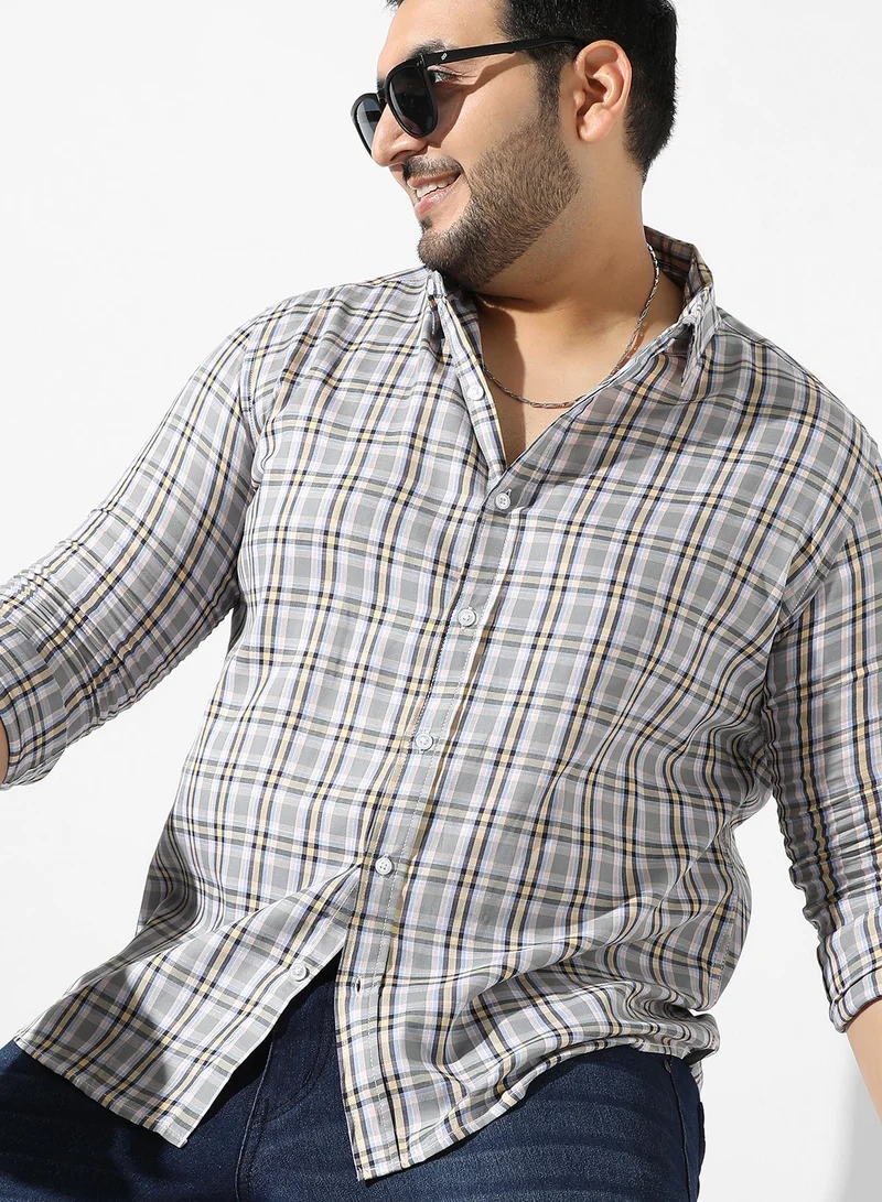 Instafab Plus Tartan Plaid Shirt