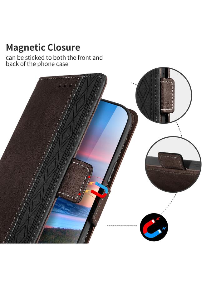 Zaboon Case For iPhone 12 Pro Max Stitching Magnetic RFID Leather Case - Image 4